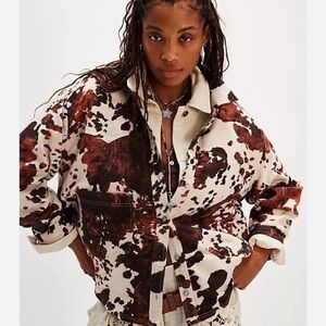 We The Free Brown and Cream Teddy Jacket